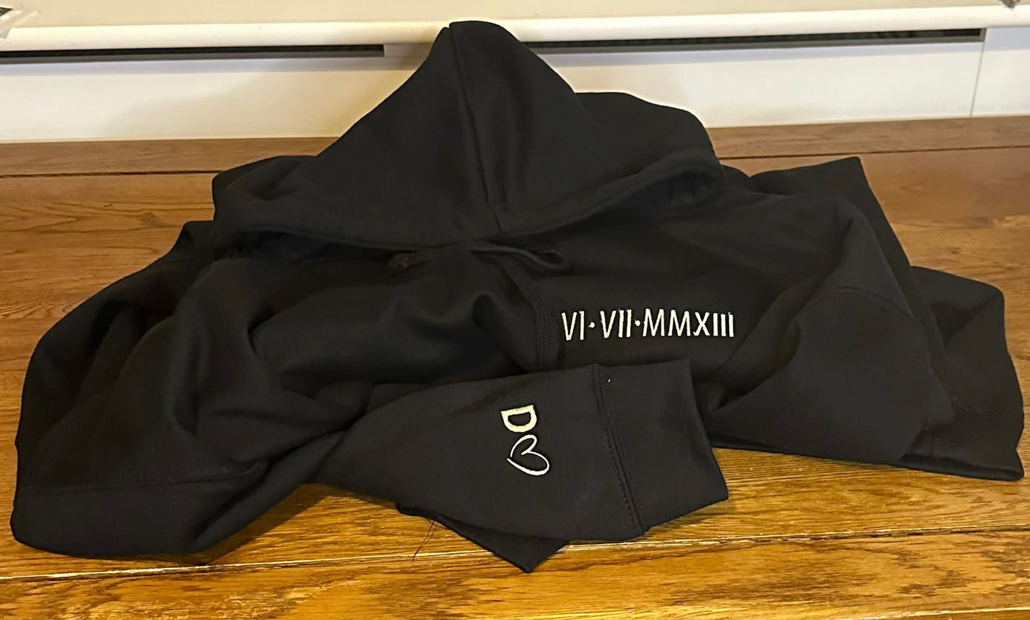 Roman Numeral Custom Date Hoodie