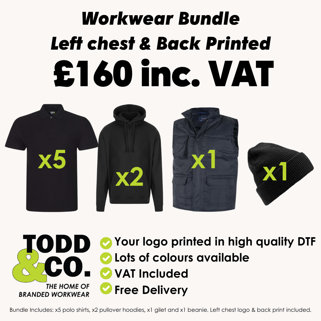 WorkWear Bundle - printed left chest & back