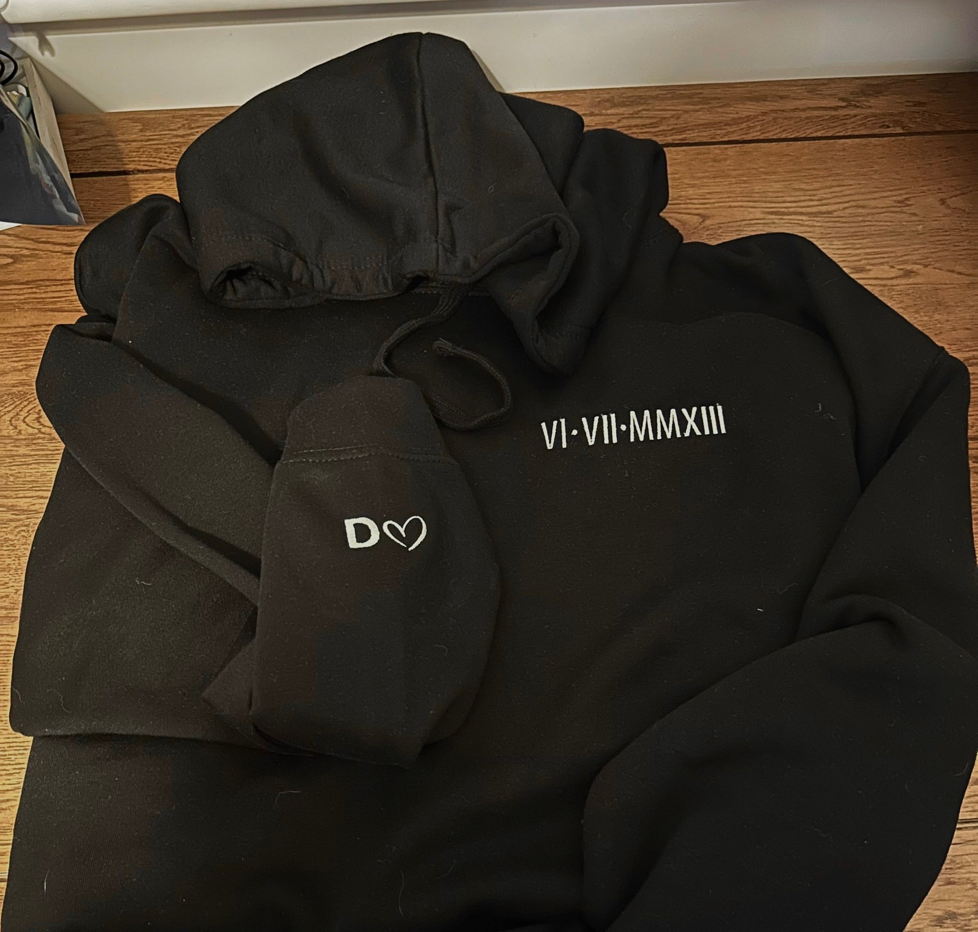 Roman Numeral Custom Date Hoodie – toddandco - Main Image
